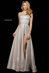 Sherri Hill 53118 nude silver 44480